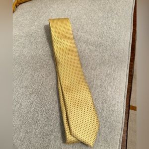 Yellow and Blue Italian Satin Men’s Tie OS Never Worn
